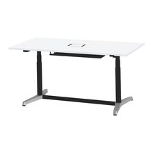 トイロ テーブル （ toiro table ） JZT-1809WA1-APL 配線対応天板 昇降スイッチ アルミミラー脚 W180 × D90cm [ PL/W9/ホワイト］