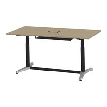 トイロ テーブル （ toiro table ） JZT-1809WA1-APM 配線対応天板 昇降スイッチ アルミミラー脚 W180 × D90cm [ PM/71/AオークM］