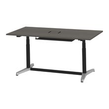 トイロ テーブル （ toiro table ） JZT-1809WA1-APR 配線対応天板 昇降スイッチ アルミミラー脚 W180 × D90cm [ PR/81/AオークD］