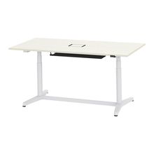 トイロ テーブル （ toiro table ） JZT-1809WA1-AWH 配線対応天板 昇降スイッチ 塗装脚 W180 × D90cm [ WH/天板61×脚W9］