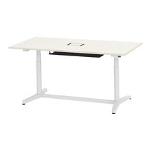 トイロ テーブル （ toiro table ） JZT-1809WB1-AWH 配線対応天板 表示付昇降スイッチ 塗装脚 W180 × D90cm [ WH/天板61×脚W9］