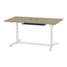 トイロ テーブル （ toiro table ） JZT-1809WB1-AWM 配線対応天板 表示付昇降スイッチ 塗装脚 W180 × D90cm [ WM/天板71×脚W9］