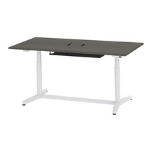 トイロ テーブル （ toiro table ） JZT-1809WB1-AWR 配線対応天板 表示付昇降スイッチ 塗装脚 W180 × D90cm [ WR/天板81×脚W9］