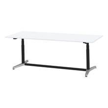トイロ テーブル （ toiro table ） JZT-2409NA-APL プレーン天板 昇降スイッチ アルミミラー脚 W240 × D90cm [ PL/W9/ホワイト］