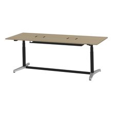 トイロ テーブル （ toiro table ） JZT-2409WA2-APM 配線対応天板 昇降スイッチ アルミミラー脚 W240 × D90cm [ PM/71/AオークM］