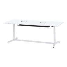 トイロ テーブル （ toiro table ） JZT-2409WA1-AWL 配線対応天板 昇降スイッチ 塗装脚 W240 × D90cm [ WL/天板W9×脚W9］