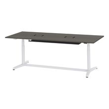 トイロ テーブル （ toiro table ） JZT-2409WA1-AWR 配線対応天板 昇降スイッチ 塗装脚 W240 × D90cm [ WR/天板81×脚W9］