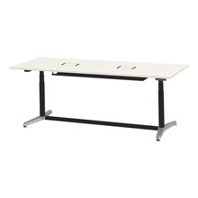 トイロ テーブル （ toiro table ） JZT-2409WB1-APH 配線対応天板 表示付昇降スイッチ アルミミラー脚 W240 × D90cm [ PH/61/AパインL］