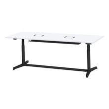 トイロ テーブル （ toiro table ） JZT-2409WB1-ATL 配線対応天板 表示付昇降スイッチ 塗装脚 W240 × D90cm [ TL/天板W9×脚T1］