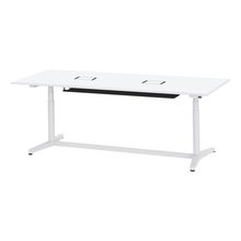 トイロ テーブル （ toiro table ） JZT-2409WB1-AWL 配線対応天板 表示付昇降スイッチ 塗装脚 W240 × D90cm [ WL/天板W9×脚W9］