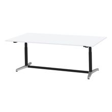 トイロ テーブル （ toiro table ） JZT-2412NA-APL プレーン天板 昇降スイッチ アルミミラー脚 W240 × D120cm [ PL/W9/ホワイト］