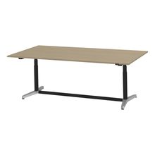 トイロ テーブル （ toiro table ） JZT-2412NA-APM プレーン天板 昇降スイッチ アルミミラー脚 W240 × D120cm [ PM/71/AオークM］