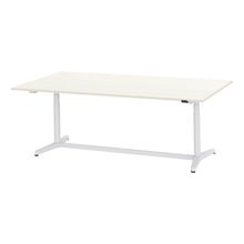 トイロ テーブル （ toiro table ） JZT-2412NA-AWH プレーン天板 昇降スイッチ 塗装脚 W240 × D120cm [ WH/天板61×脚W9］