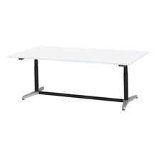 トイロ テーブル （ toiro table ） JZT-2412NB-APL プレーン天板 表示付昇降スイッチ アルミミラー脚 W240 × D120cm [ PL/W9/ホワイト］