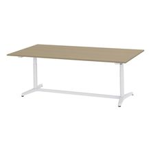 トイロ テーブル （ toiro table ） JZT-2412NB-AWM プレーン天板 表示付昇降スイッチ 塗装脚 W240 × D120cm [ WM/天板71×脚W9］