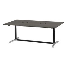 トイロ テーブル （ toiro table ） JZT-2412WA2-APR 配線対応天板 昇降スイッチ アルミミラー脚 W240 × D120cm [ PR/81/AオークD］