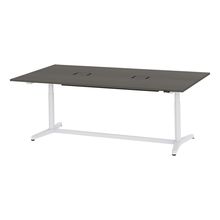 トイロ テーブル （ toiro table ） JZT-2412WA2-AWR 配線対応天板 昇降スイッチ 塗装脚 W240 × D120cm [ WR/天板81×脚W9］