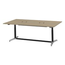 トイロ テーブル （ toiro table ） JZT-2412WB1-APM 配線対応天板 表示付昇降スイッチ アルミミラー脚 W240 × D120cm [ PM/71/AオークM］