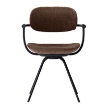 ［ 公式ストアモデル ・ 組立式 ] バーテブラ03 （vertebra03） 4本脚 （ 座面回転 ） KG-855KZ-T19C  本体 :  T1 / ブラックT  ［ KZ張地 : 9 / Clove ]