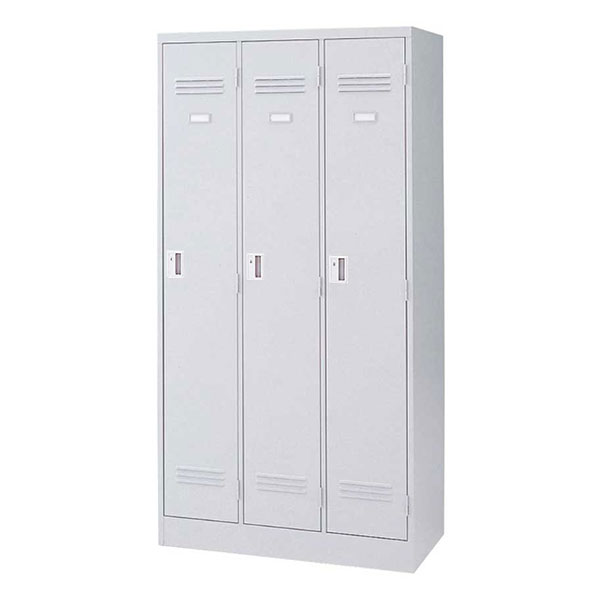 J型ロッカー 3人用 HDJ-0931SSN1-WE　W900×D515×1790 ［ホワイトグレー］