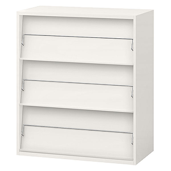 エスキャビネット 雑誌架型 上段用 W900×D450×H1038mm［W9/ホワイトW］