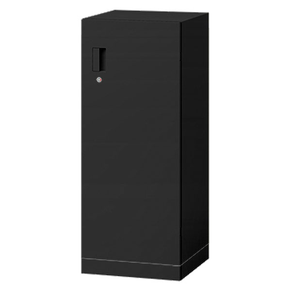 エスキャビネット 片開き扉型 下段用（ベース付）  シリンダー錠 W450×D450×H1098ｍｍ  ［T1/サテンブラックT］