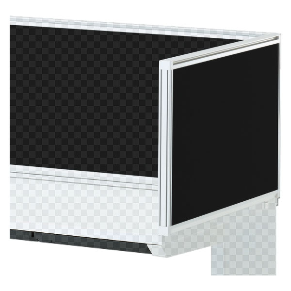 CZRデスク 机上サイドパネル D700用 机上450 布地FR CZR-074XDR-9W2 ［W9×オフブラック］