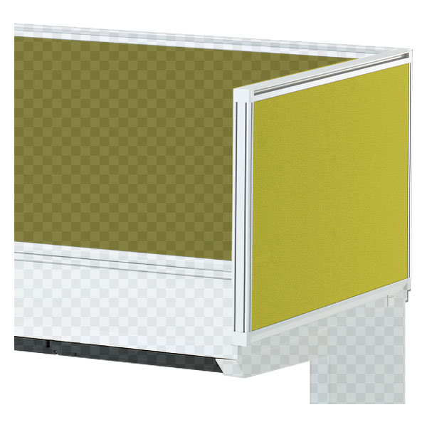 CZRデスク 机上サイドパネル D700用 机上450 布地FR CZR-074XDR-9L9 ［W9×セージグリーン］