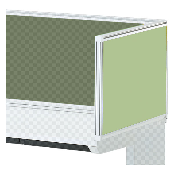 CZRデスク 机上サイドパネル D700用 机上450 布地FR CZR-074XDR-9Q8 ［W9×ピスタチオグリーン］