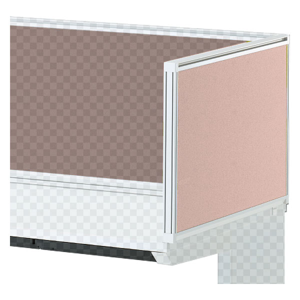 CZRデスク 机上サイドパネル D700用 机上450 布地FR CZR-074XDR-9P4 ［W9×ベビーピンク］