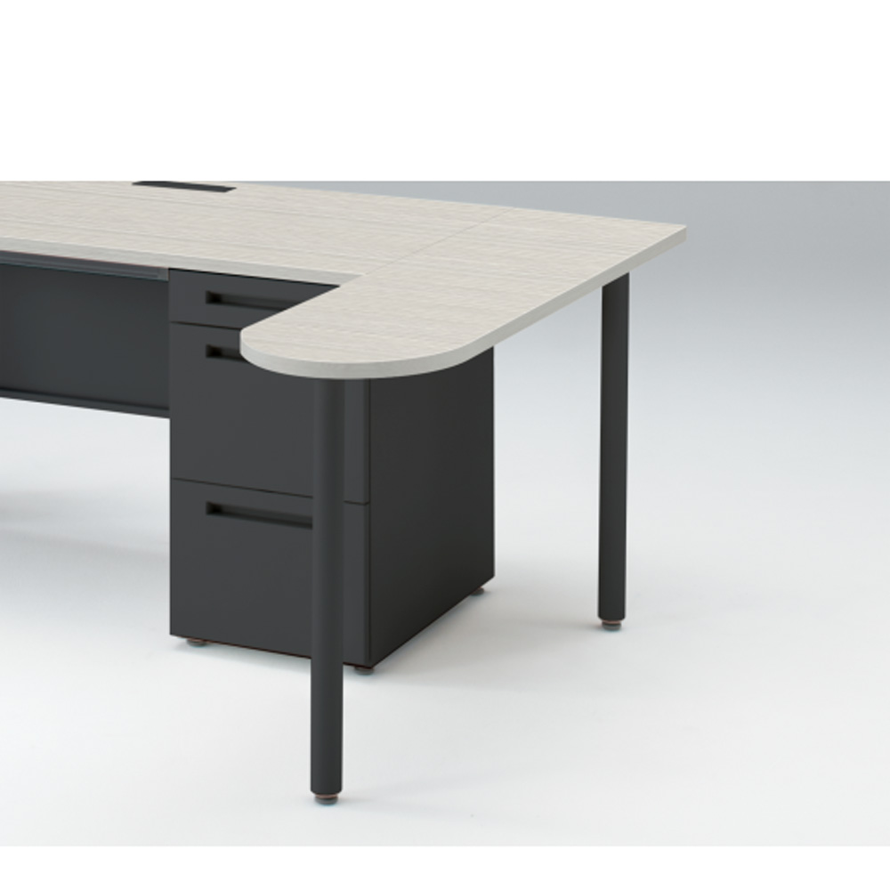 CZRデスク ミーティングテーブル CZR-033WG-161  W350× D1300 [ 本体: ブラックT・天板: 61 / アッシュドパインL]