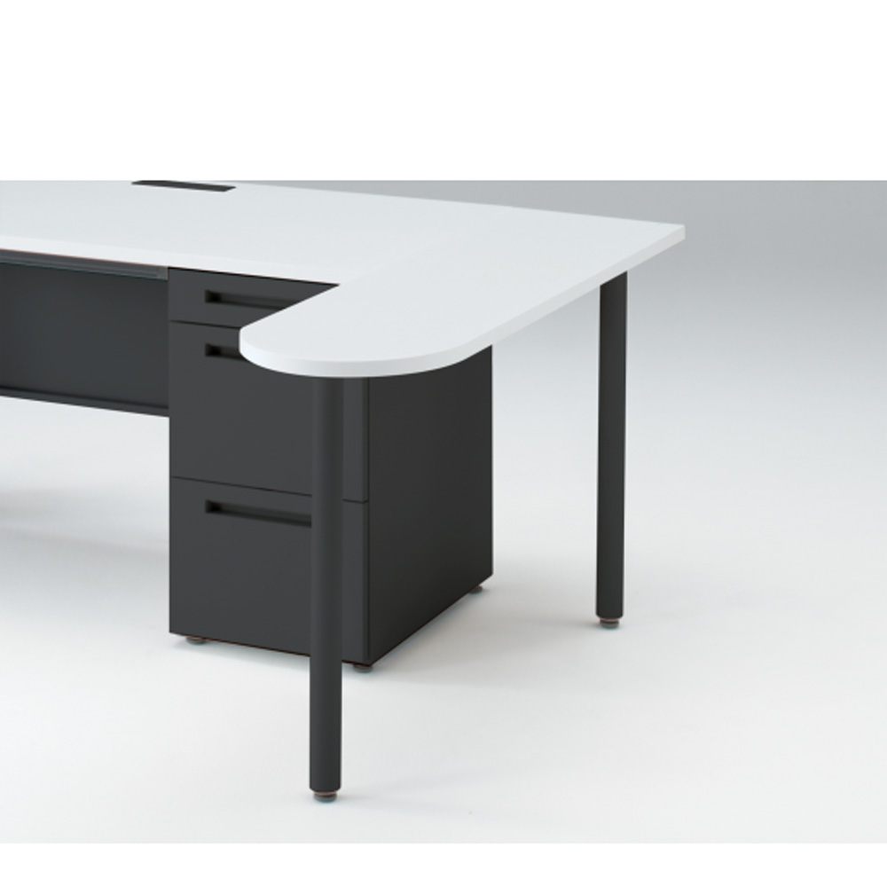 CZRデスク ミーティングテーブル CZR-033WG-1W9  W350× D1300 [ 本体: ブラックT・天板: W9 / ホワイトW]