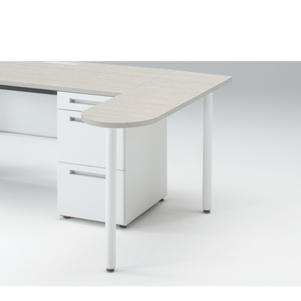 CZRデスク ミーティングテーブル CZR-033WG-961  W350× D1300 [ 本体: ホワイトW・天板: 61 / アッシュドパインL]