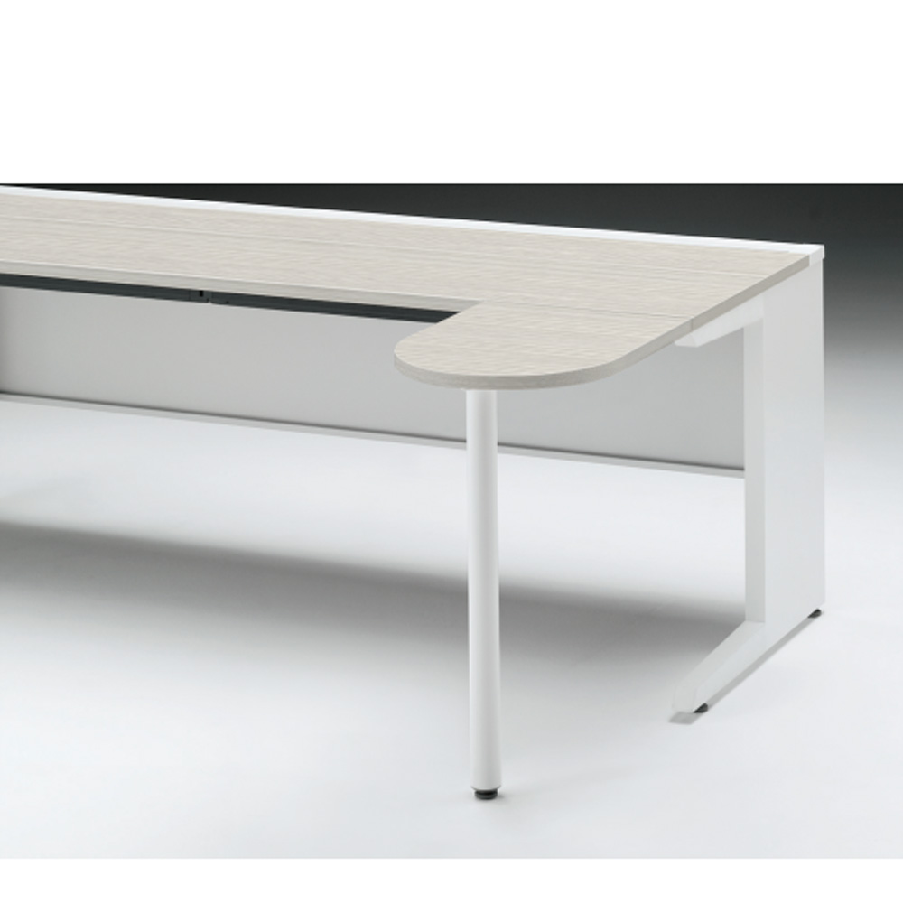 CZRデスク フロント拡張天板 CZR-045KE-961  W400× D500 [ 本体: ホワイトW・天板: 61 / アッシュドパインL]