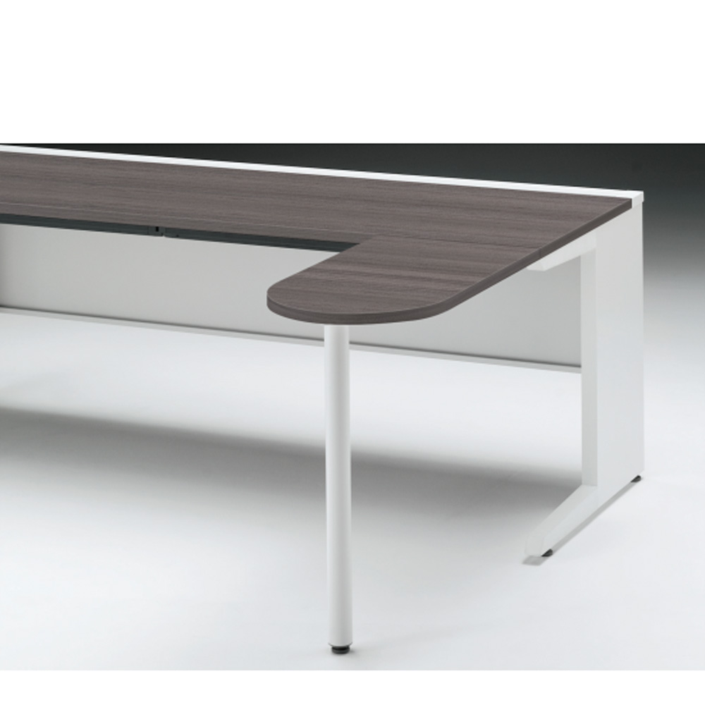 CZRデスク フロント拡張天板 CZR-047KE-981  W400× D700 [ 本体: ホワイトW・天板: 81 / アッシュドオークD]