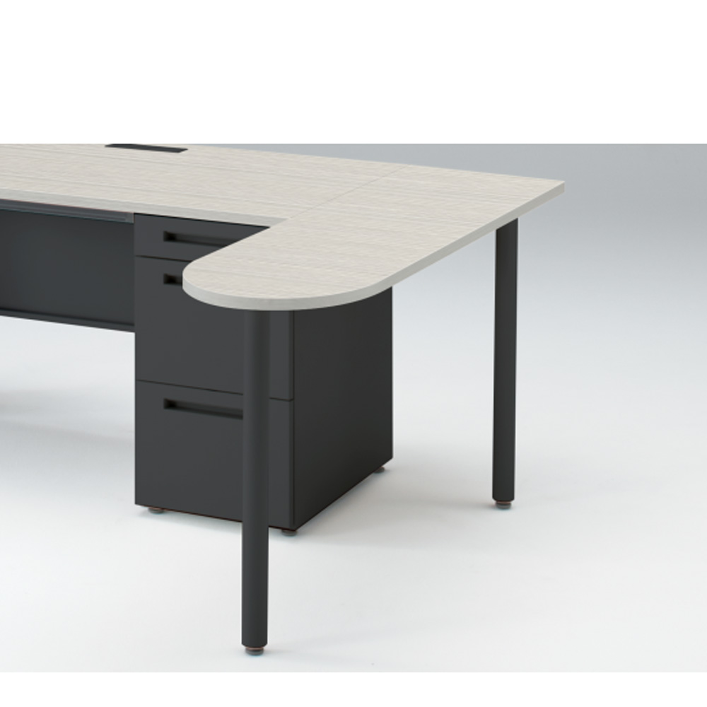 CZRデスク ミーティングテーブル CZR-044WG-161  W400× D400 [ 本体: ブラックT・天板: 61 / アッシュドパインL]