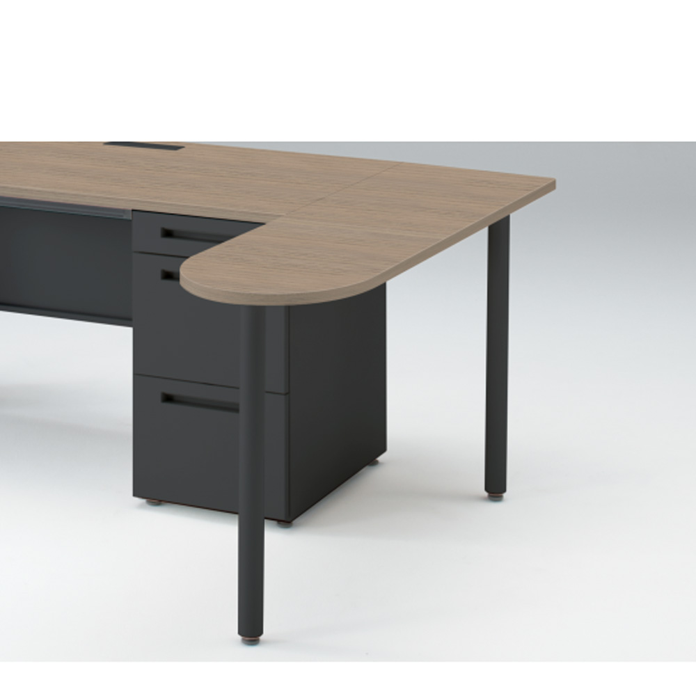 CZRデスク ミーティングテーブル CZR-044WG-171  W400× D400 [ 本体: ブラックT・天板: 71 / アッシュドオークM]