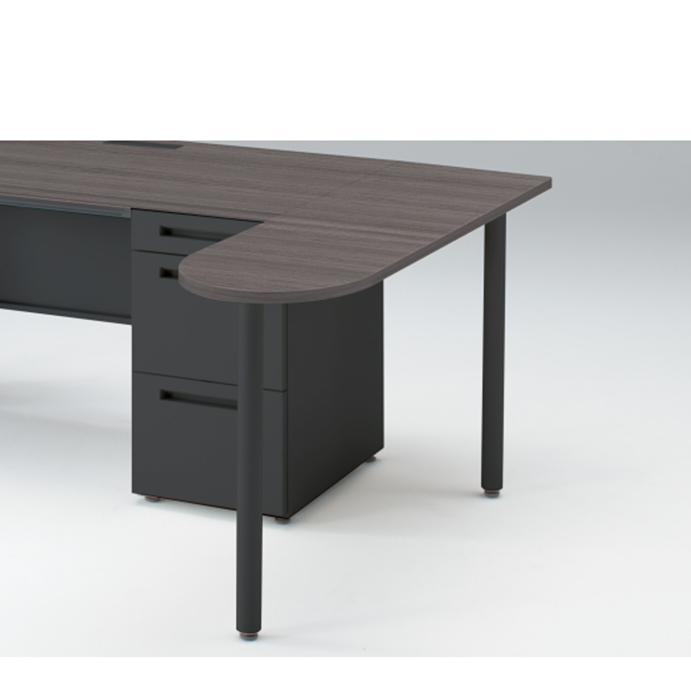 CZRデスク ミーティングテーブル CZR-044WG-181  W400× D400 [ 本体: ブラックT・天板: 81 / アッシュドオークD]