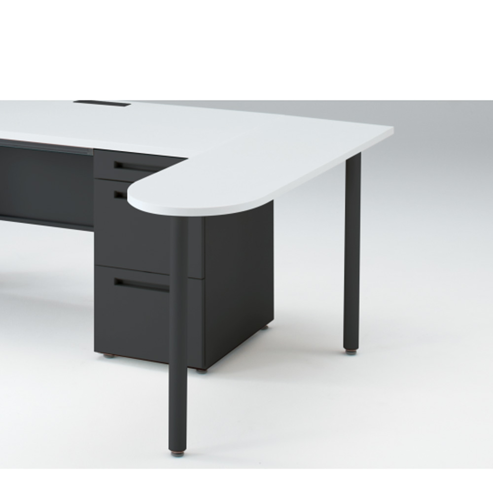 CZRデスク ミーティングテーブル CZR-044WG-1W9  W400× D400 [ 本体: ブラックT・天板: W9 / ホワイトW]