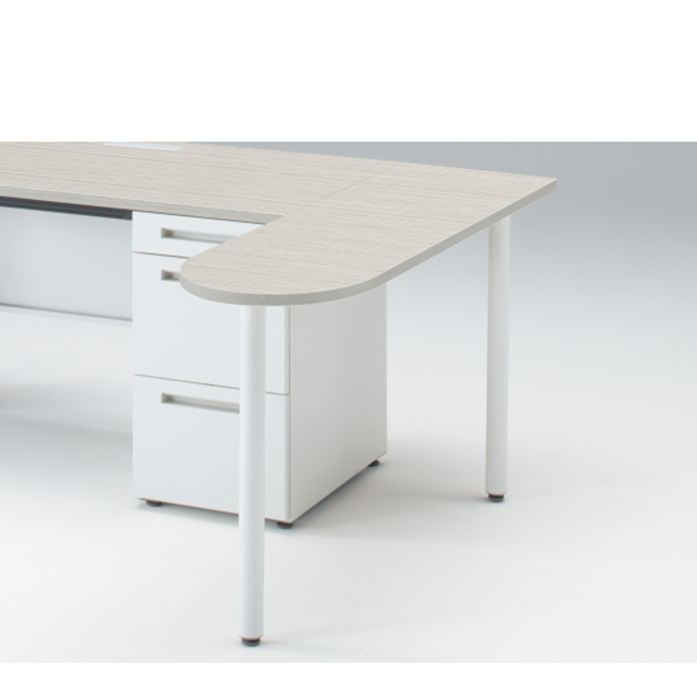 CZRデスク ミーティングテーブル CZR-044WG-961  W400× D400 [ 本体: ホワイトW・天板: 61 / アッシュドパインL]