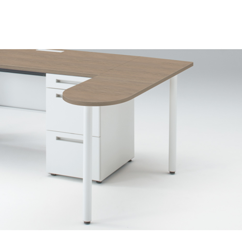 CZRデスク ミーティングテーブル CZR-044WG-971  W400× D400 [ 本体: ホワイトW・天板: 71 / アッシュドオークM]