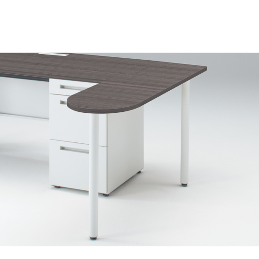 CZRデスク ミーティングテーブル CZR-044WG-981  W400× D400 [ 本体: ホワイトW・天板: 81 / アッシュドオークD]