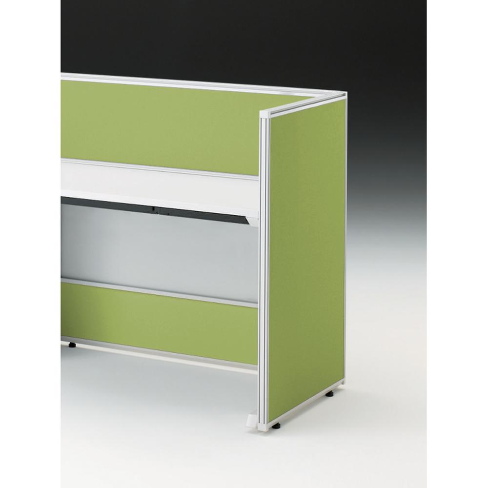 CZRデスク エンドロングパネル 片面 D600用 机上320 不織布FY CZR-060XHY-9Q4 ［W9×フレッシュグリーン］