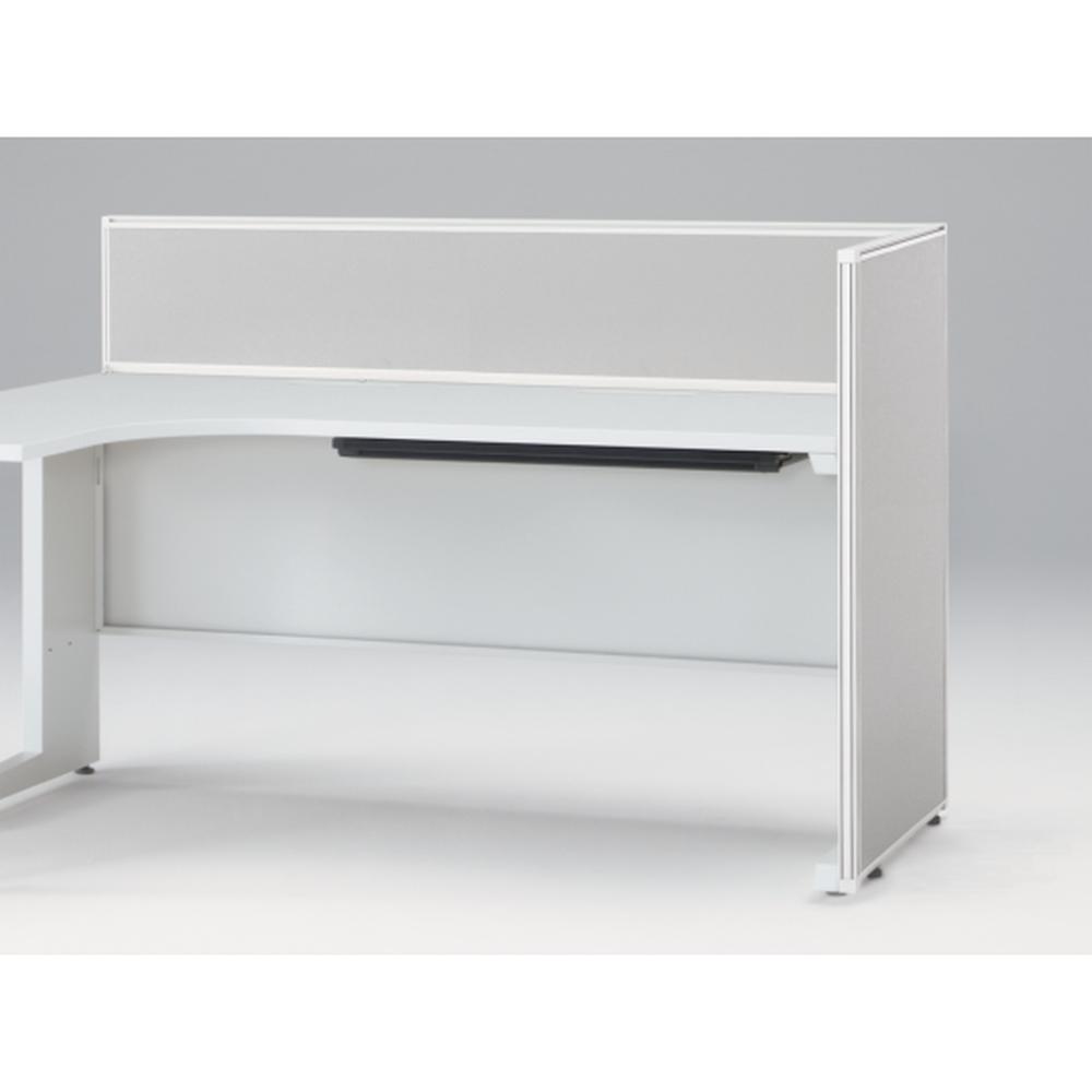 CZR Type S L型オペレーションデスクエンドロングパネル 片面 D700用 机上320 布地FR CZR-070KHR-9C6 ［W9×ライトグレー］