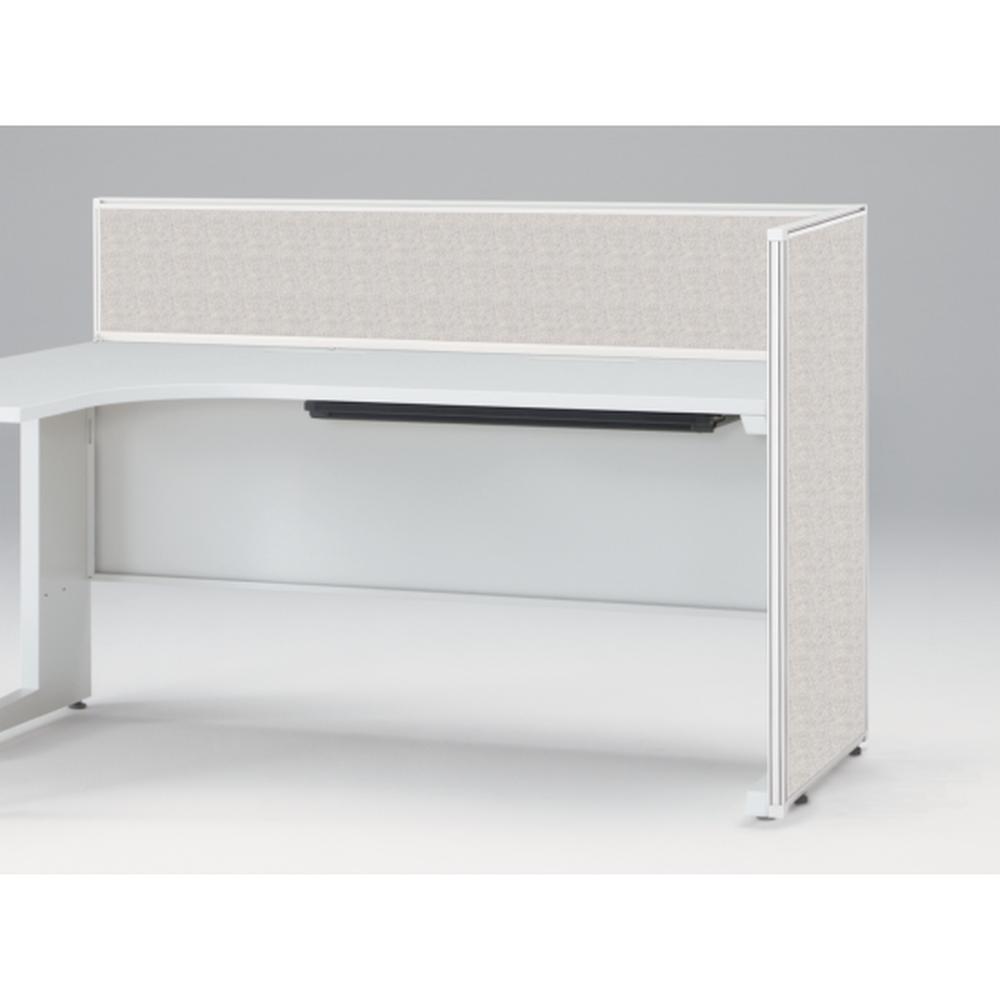 CZR Type S L型オペレーションデスクエンドロングパネル 片面 D700用 机上320 不織布FY CZR-070KHY-9C7 ［W9×ホワイトグレー］