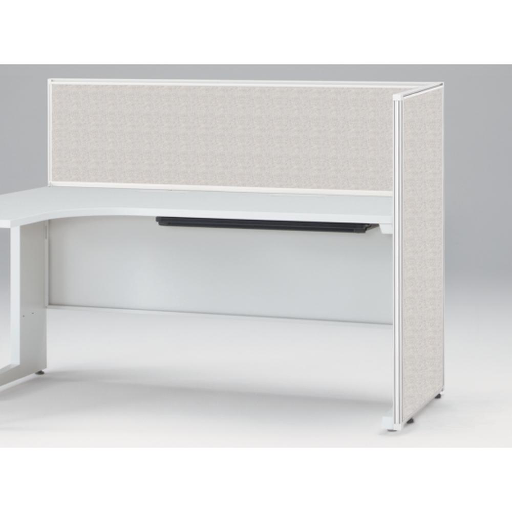 CZR Type S L型オペレーションデスクエンドロングパネル 片面 D700用 机上450 不織布FY CZR-071KHY-9C7 ［W9×ホワイトグレー］