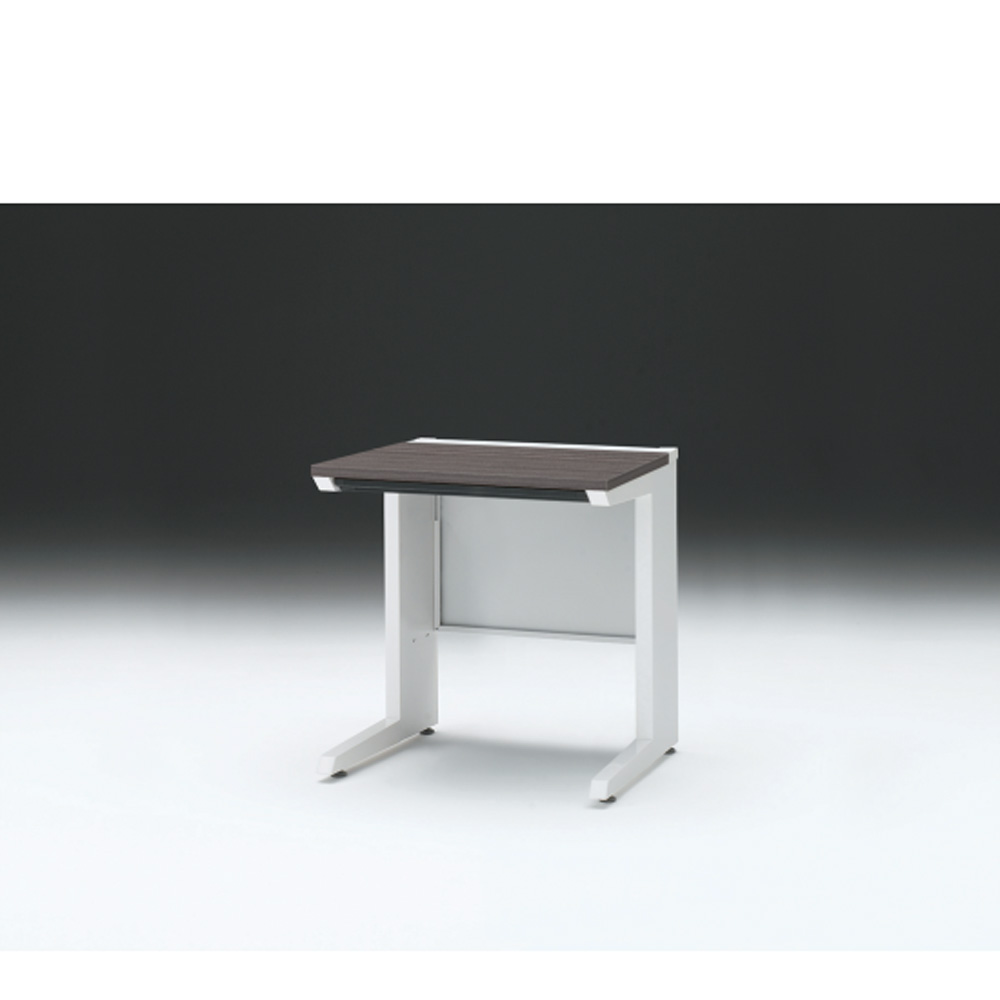 CZRデスク 平机 CZR-076HAC-981 浅型センター引出し付 L脚 W700× D600 [ 本体: ホワイトW・天板: 81 / アッシュドオークD]