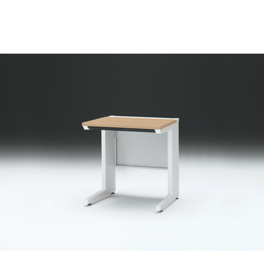 CZRデスク 平机 CZR-076HAC-992 浅型センター引出し付 L脚 W700× D600 [ 本体: ホワイトW・天板: 92 / ホワイトオークM]