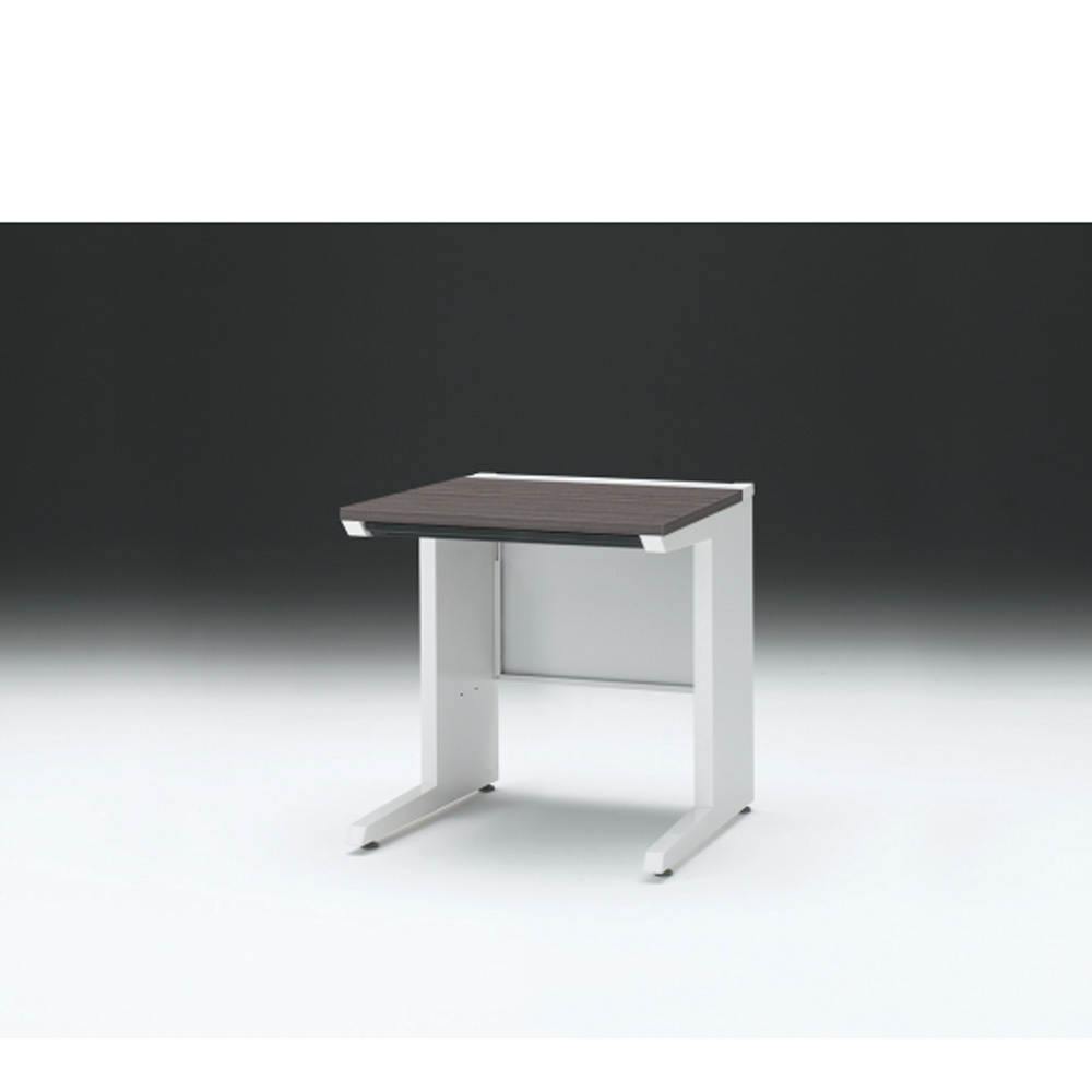 CZRデスク 平机 CZR-077HAC-981 浅型センター引出し付 L脚 W700× D700 [ 本体: ホワイトW・天板: 81 / アッシュドオークD]