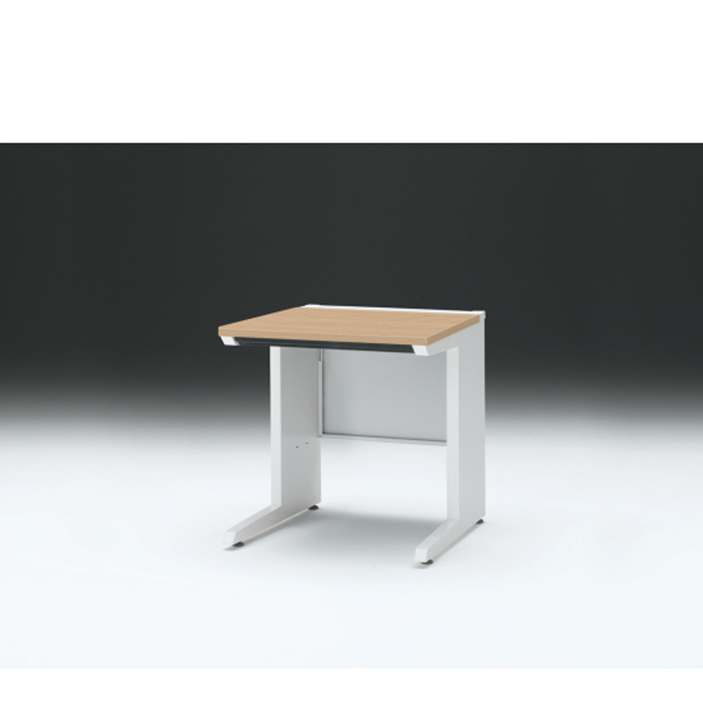 CZRデスク 平机 CZR-077HAC-992 浅型センター引出し付 L脚 W700× D700 [ 本体: ホワイトW・天板: 92 / ホワイトオークM]